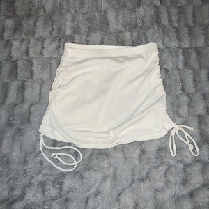 White mini skirt cover up